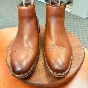 Stacy Admas Classic Brown Leather Men's Chelsea Boots SZ 9